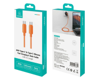 USAMS Kabel 60W 3A Silicone Fast Charging USB-C do USB-C pomarańcz - 1568985 - zdjęcie 5